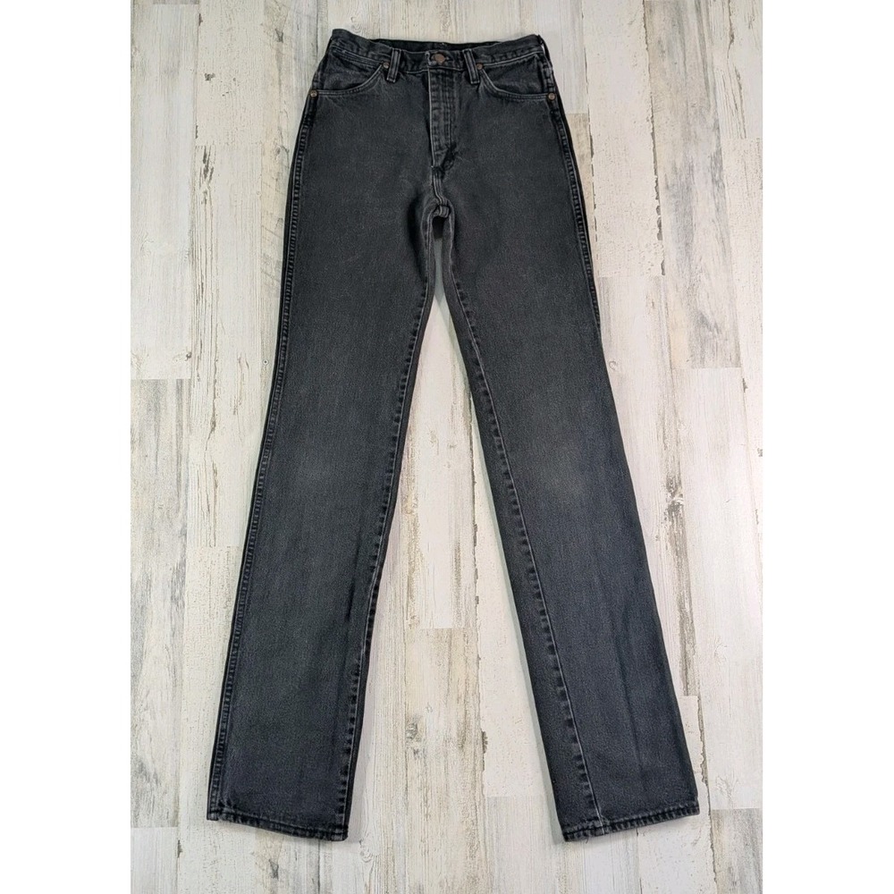 Vintage Wrangler Jeans Mens 27x37 Slim Cowboy Cut 936WBK Black USA Made